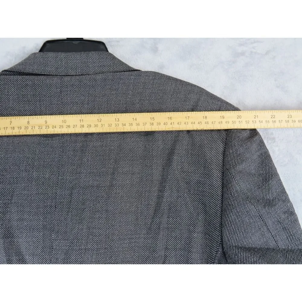 Canali Travel Blazer Mens 46R(EU56) Grey Wool Italia Tailoring Luxury Sport Coat